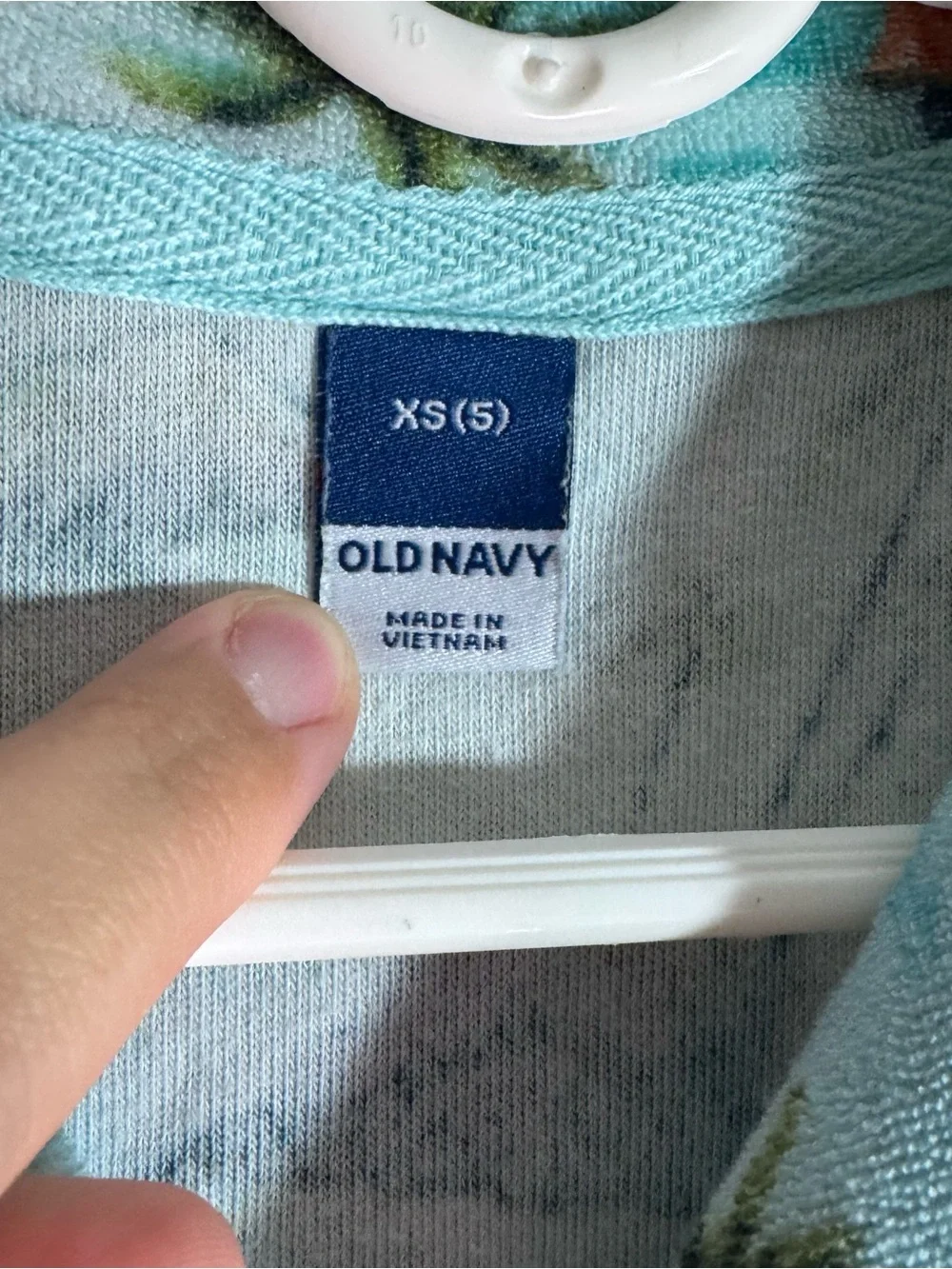 Old Navy Boys XS 5 Terrycloth Hawaiian Tropical Button Up Shirt